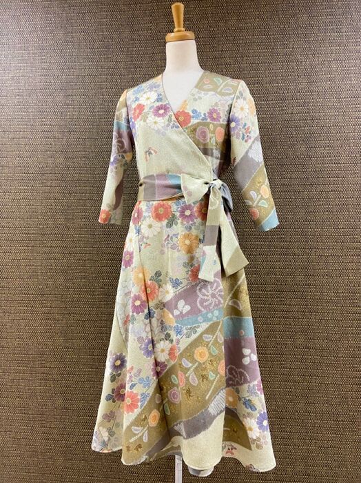 お着物からのカシュクールワンピース