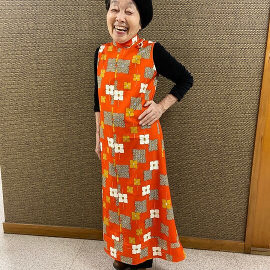ウール着物ワンピース