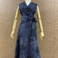 大島紬からのカシュクールワンピース