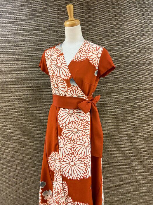 振袖からのカシュクールワンピース
