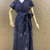 麻のお着物からカシュクールワンピース
