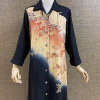 留袖シャツワンピース