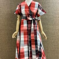 紬カシュクールワンピース