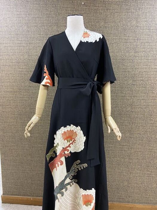 留袖カシュクールワンピース