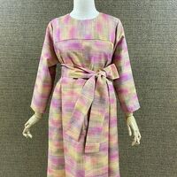 紬ワンピース