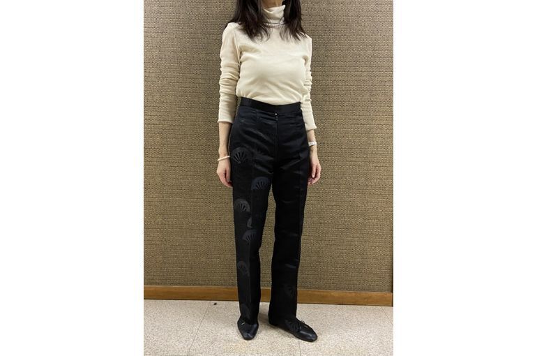 喪服の帯パンツ