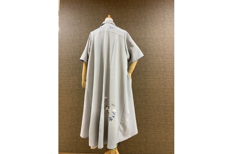 着物リメイクシャツワンピース