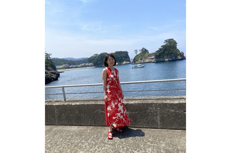 温泉着物リメイクワンピース