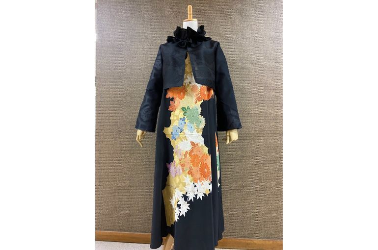 留袖リメイクワンピース