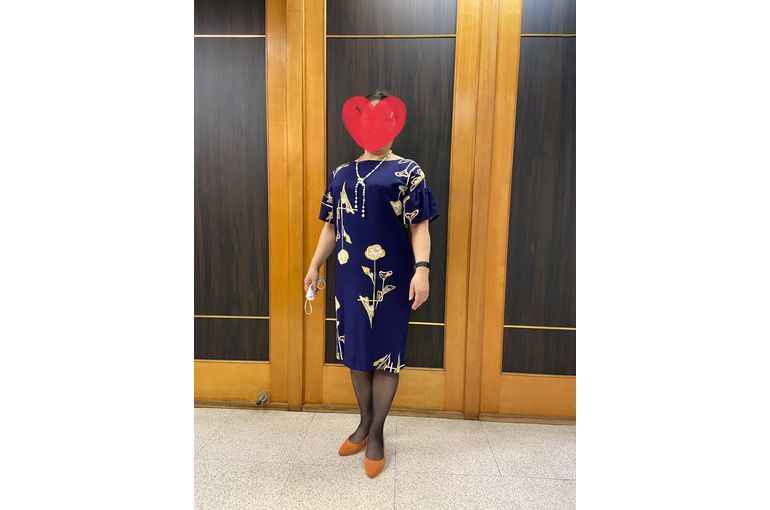着物リメイクワンピースお着物試着