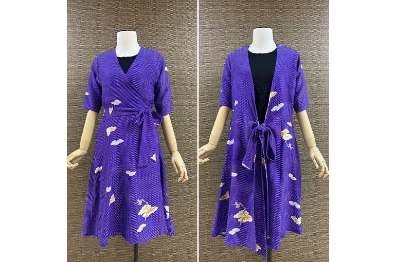着物カシュクールワンピース