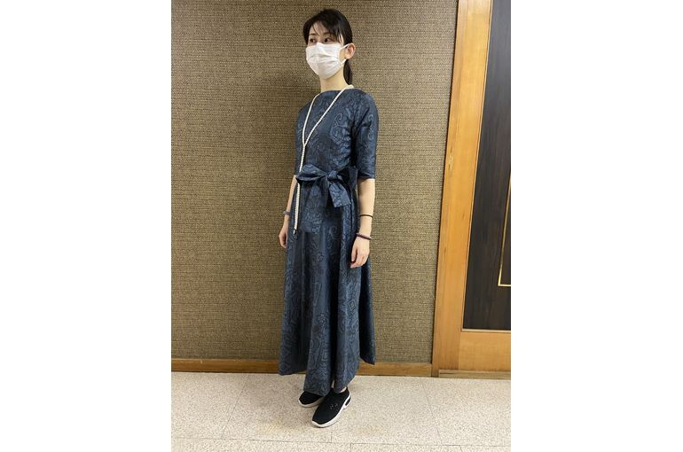 大島紬ワンピース