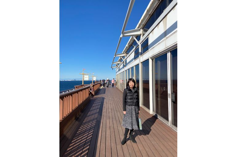着物リメイクで旅行コーデ