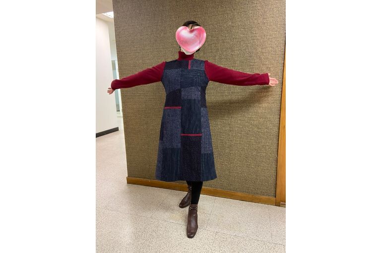 絣リメイクワンピース