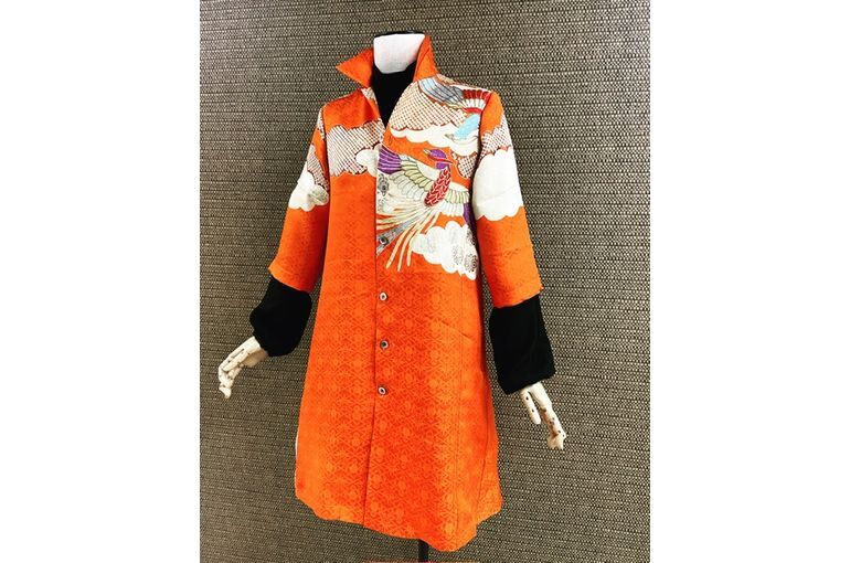 振袖シャツワンピース
