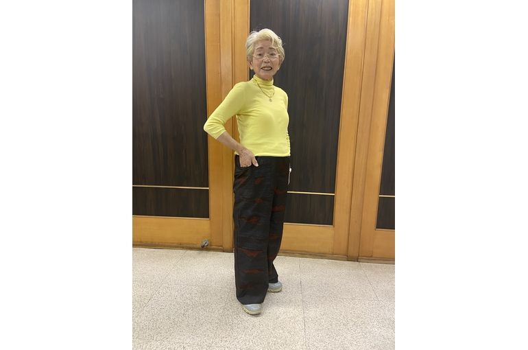 大島紬パンツ