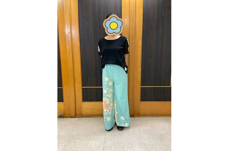 着物リメイクパンツ