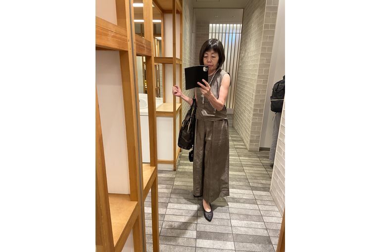 着物リメイクパンツセット