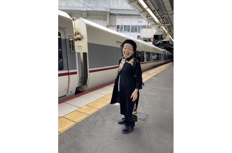 留袖シャツワンピース