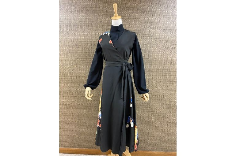 留袖カシュクールワンピース