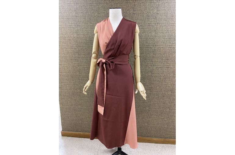 着物カシュクールワンピース