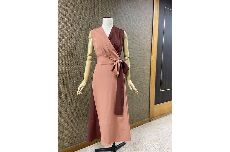 着物カシュクールワンピース