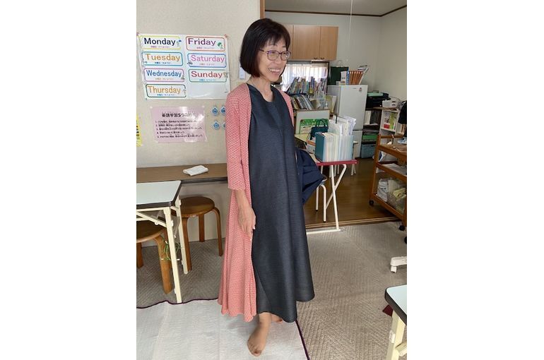 大島紬ワンピース