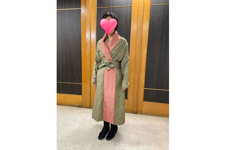 紬コート